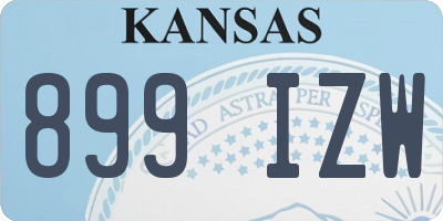 KS license plate 899IZW