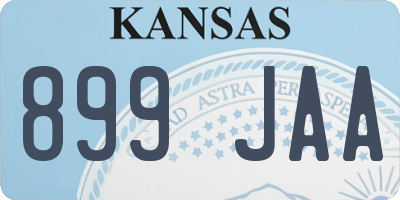 KS license plate 899JAA