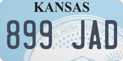 KS license plate 899JAD