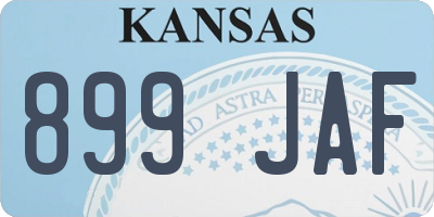KS license plate 899JAF