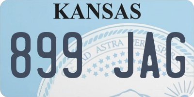 KS license plate 899JAG
