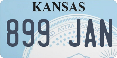 KS license plate 899JAN