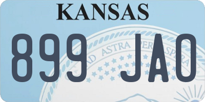 KS license plate 899JAO