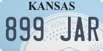 KS license plate 899JAR