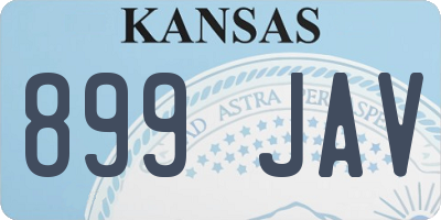 KS license plate 899JAV