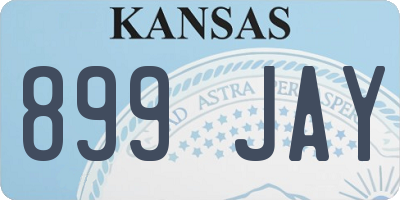 KS license plate 899JAY