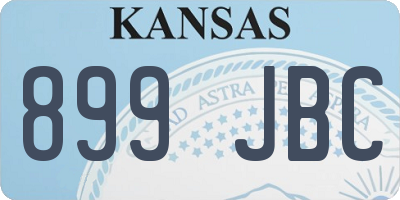 KS license plate 899JBC