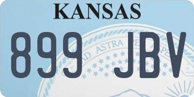 KS license plate 899JBV