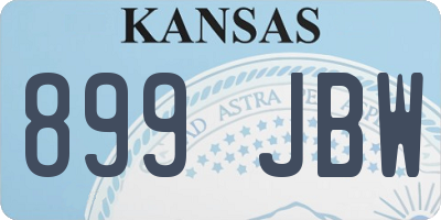 KS license plate 899JBW