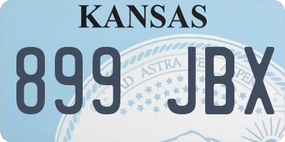 KS license plate 899JBX