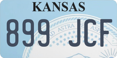 KS license plate 899JCF