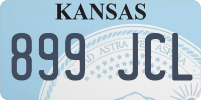 KS license plate 899JCL