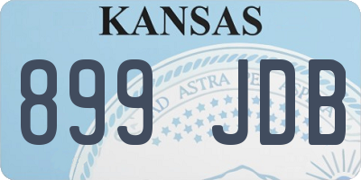 KS license plate 899JDB