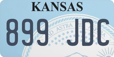 KS license plate 899JDC