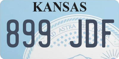 KS license plate 899JDF