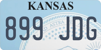 KS license plate 899JDG