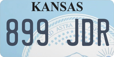 KS license plate 899JDR