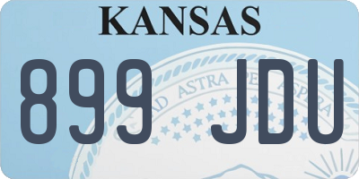 KS license plate 899JDU