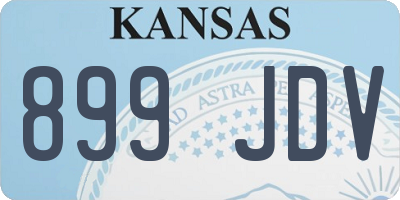 KS license plate 899JDV