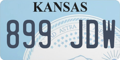 KS license plate 899JDW