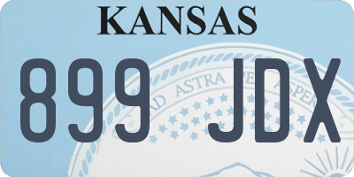 KS license plate 899JDX
