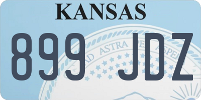 KS license plate 899JDZ