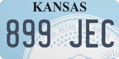 KS license plate 899JEC