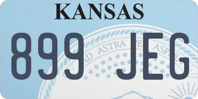 KS license plate 899JEG