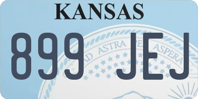 KS license plate 899JEJ
