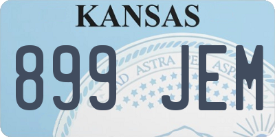 KS license plate 899JEM