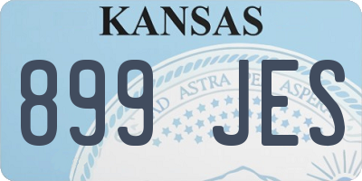 KS license plate 899JES