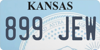 KS license plate 899JEW