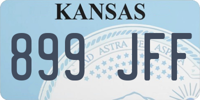 KS license plate 899JFF