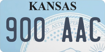 KS license plate 900AAC