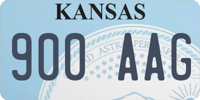 KS license plate 900AAG