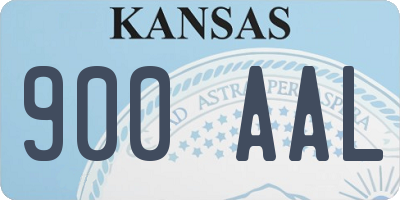 KS license plate 900AAL