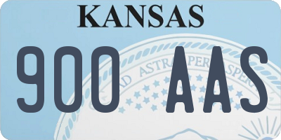 KS license plate 900AAS