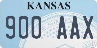 KS license plate 900AAX
