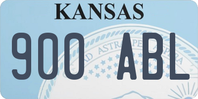 KS license plate 900ABL