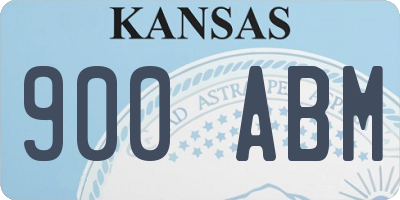 KS license plate 900ABM