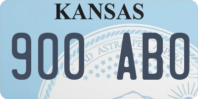 KS license plate 900ABO