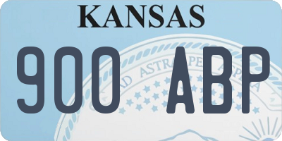 KS license plate 900ABP