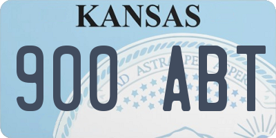 KS license plate 900ABT