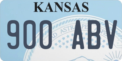KS license plate 900ABV
