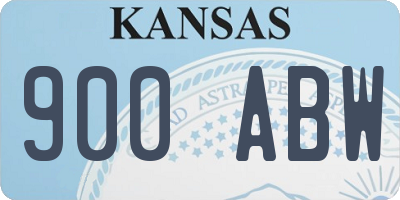 KS license plate 900ABW