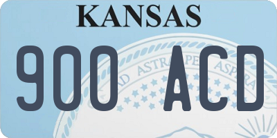 KS license plate 900ACD