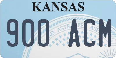 KS license plate 900ACM