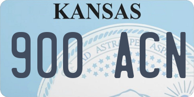KS license plate 900ACN