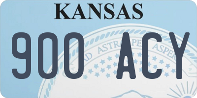KS license plate 900ACY