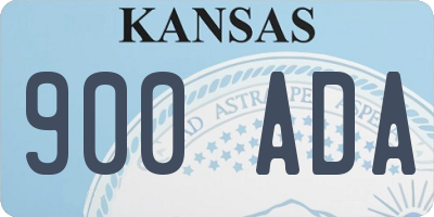 KS license plate 900ADA